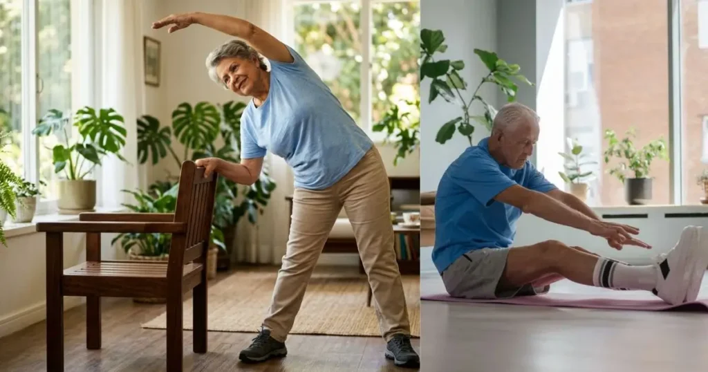 "Alongar o corpo e firmar o passo hoje é o que garante a independência e o sorriso de amanhã do  dia a dia ."